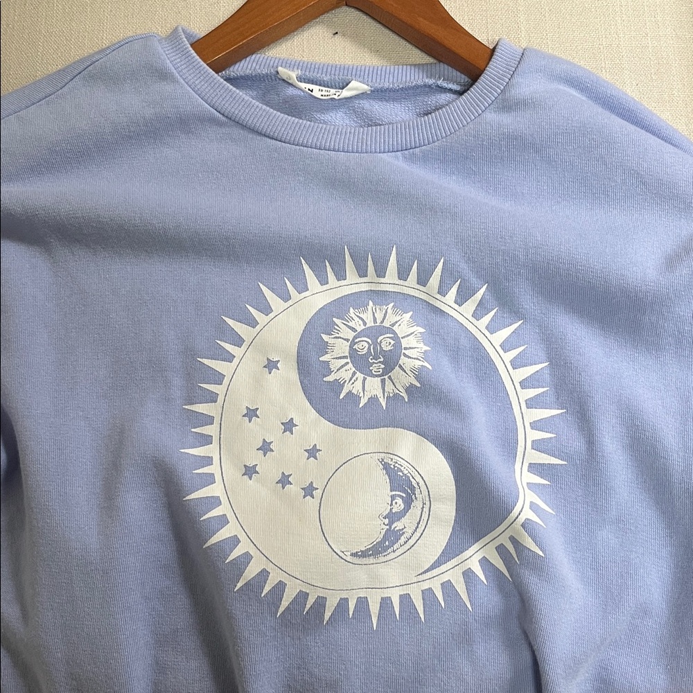 SHEIN Lilac color  Yin Yang Sweatshirt Size 11-12 Youth - Picture 3 of 3